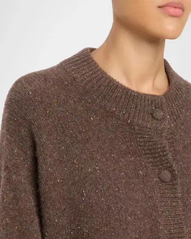 Frame Flecked Wool-Cashmere Cardigan | Thumbnail 5