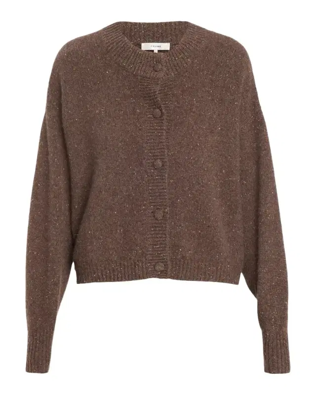 Frame Flecked Wool-Cashmere Cardigan