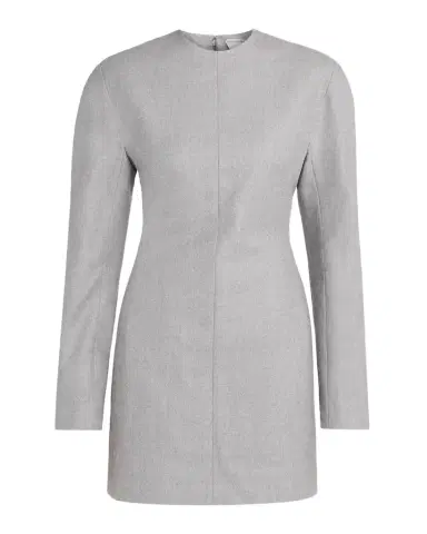 Bottega Veneta Tailored Wool Strong-Shoulder Long-Sleeve Mini Dress | Thumbnail 1 Bottega Veneta Tailored Wool Strong-Shoulder Long-Sleeve Mini Dress | Thumbnail 1