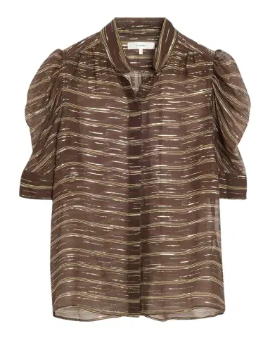 Frame The Gillian Striped Silk-Blend Top | Thumbnail 1