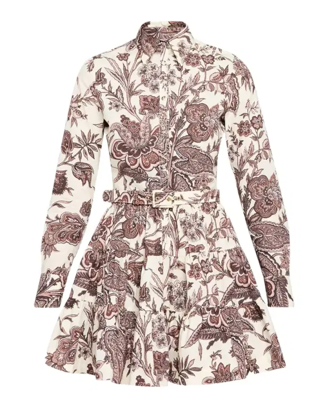 Cara Cara Eugenia Floral Cotton Poplin Tiered Mini Dress