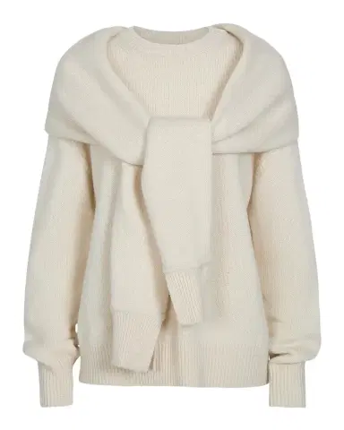 TWP Shrug Cashmere Crewneck Sweater | Thumbnail 1 TWP Shrug Cashmere Crewneck Sweater | Thumbnail 1