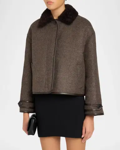 Simkhai Orien Contrast-Collar Jacket | Thumbnail 4 Simkhai Orien Contrast-Collar Jacket | Thumbnail 4