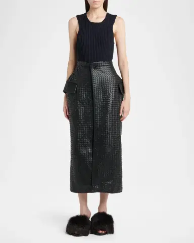 Bottega Veneta Ribbed Wool Mini Dress | Thumbnail 2