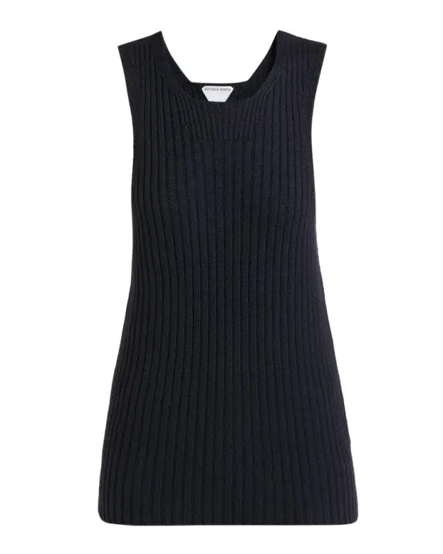 Bottega Veneta Ribbed Wool Mini Dress