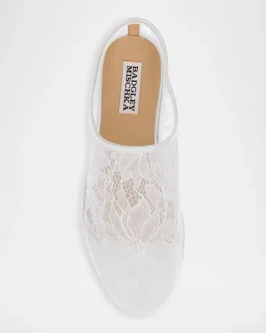BADGLEY MISCHKA Yumi Floral Lace Mules | Thumbnail 4