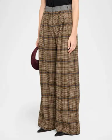 Ramy Brook Leslie Plaid Wide-Leg Pants | Thumbnail 4 Ramy Brook Leslie Plaid Wide-Leg Pants | Thumbnail 4