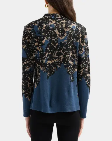 Misook Abstract-Knit Open-Front Jacket | Thumbnail 3