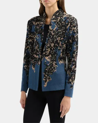 Misook Abstract-Knit Open-Front Jacket | Thumbnail 4