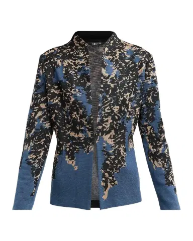 Misook Abstract-Knit Open-Front Jacket | Thumbnail 1