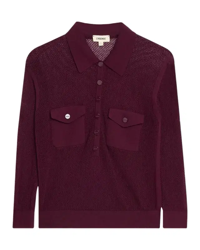 L'Agence Carine Pointelle-Knit Sweater