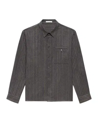 Helmut Lang Men's Pinstriped Relaxed-Fit Shirt | Thumbnail 1 Helmut Lang Men's Pinstriped Relaxed-Fit Shirt | Thumbnail 1