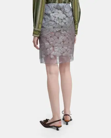 Marni Floral Semi-Sheer Knee-Length Skirt | Thumbnail 3 Marni Floral Semi-Sheer Knee-Length Skirt | Thumbnail 3