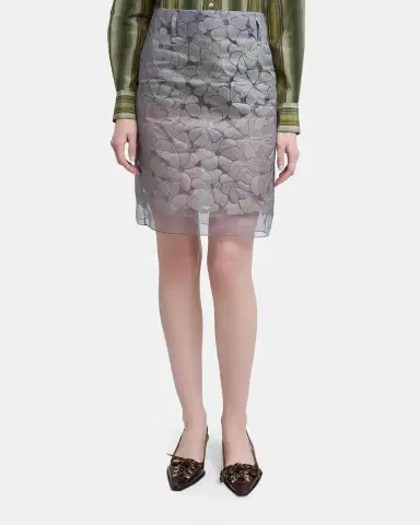 Marni Floral Semi-Sheer Knee-Length Skirt | Thumbnail 4 Marni Floral Semi-Sheer Knee-Length Skirt | Thumbnail 4