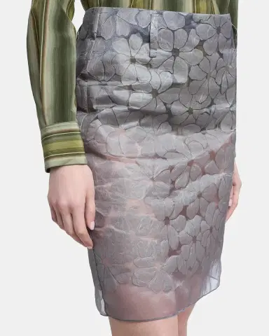 Marni Floral Semi-Sheer Knee-Length Skirt | Thumbnail 5 Marni Floral Semi-Sheer Knee-Length Skirt | Thumbnail 5