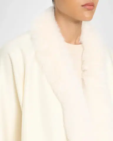Sofia Cashmere Cashmere Cape With Faux Fur Trim | Thumbnail 5 Sofia Cashmere Cashmere Cape With Faux Fur Trim | Thumbnail 5