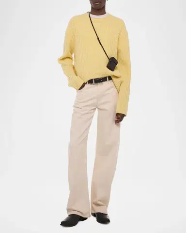 Helmut Lang Men's Rib-Knit Wool Sweater | Thumbnail 2 Helmut Lang Men's Rib-Knit Wool Sweater | Thumbnail 2