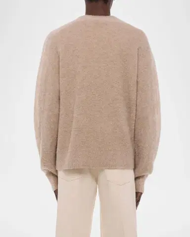Helmut Lang Men's Two-Tone Brushed Wool Sweater | Thumbnail 3 Helmut Lang Men's Two-Tone Brushed Wool Sweater | Thumbnail 3