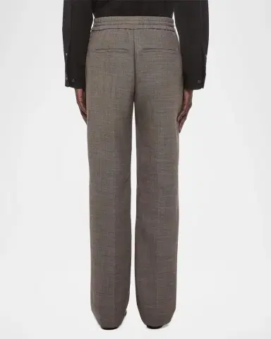 Helmut Lang Men's Crease-Front Wool-Blend Trousers | Thumbnail 3 Helmut Lang Men's Crease-Front Wool-Blend Trousers | Thumbnail 3