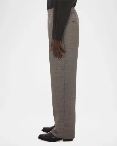 Helmut Lang Men's Crease-Front Wool-Blend Trousers | Thumbnail 5 Helmut Lang Men's Crease-Front Wool-Blend Trousers | Thumbnail 5