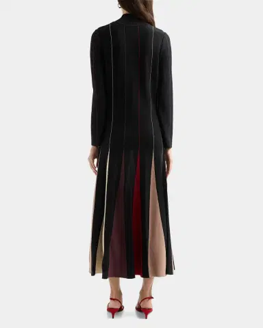 Misook Striped Knit Fit-&-Flare Maxi Dress | Thumbnail 3