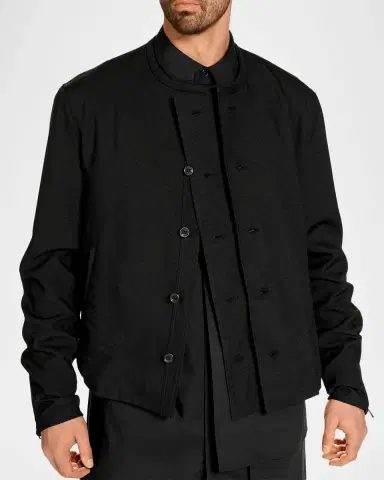 Adidas Y-3 x Yohji Yamamoto Double-Breasted Jacket | Thumbnail 4 Adidas Y-3 x Yohji Yamamoto Double-Breasted Jacket | Thumbnail 4