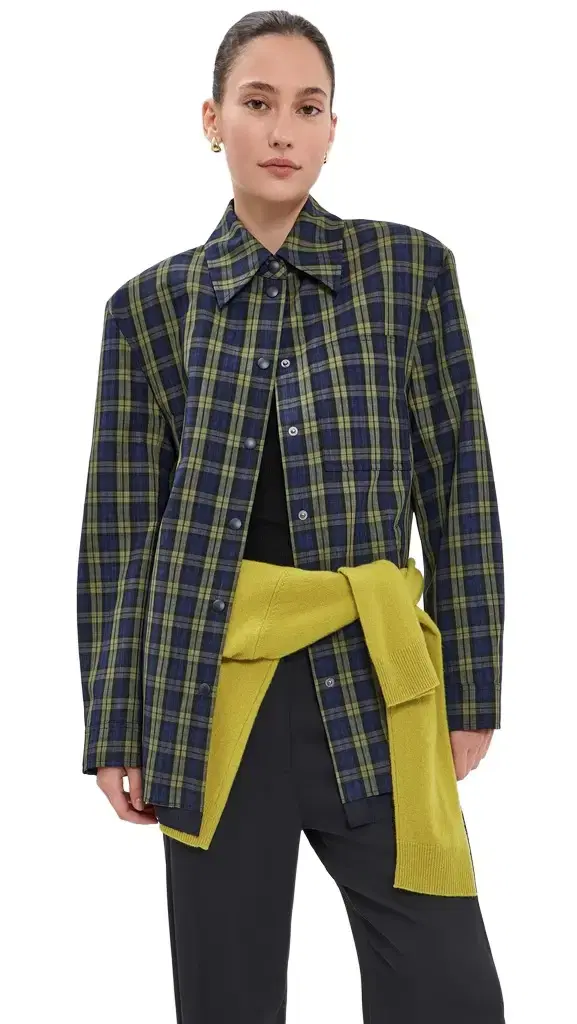 Techy Plaid Easy Shirt Jacket Techy Plaid Easy Shirt Jacket