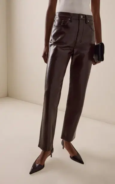 AGOLDE Lana Leather Straight-Leg Pants | Thumbnail 4