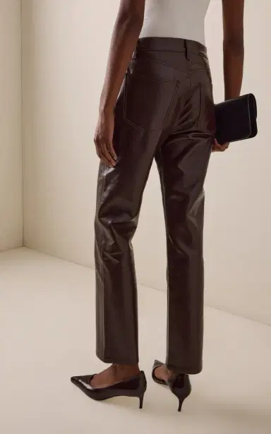 AGOLDE Lana Leather Straight-Leg Pants | Thumbnail 5