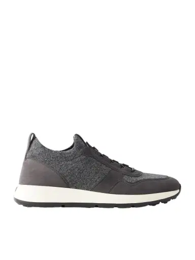 Tod's Suede-Trimmed Wool-Knit Sneakers - Men | Thumbnail 1 Tod's Suede-Trimmed Wool-Knit Sneakers - Men | Thumbnail 1