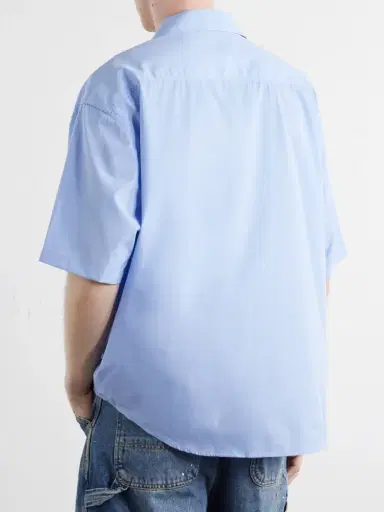 AMI PARIS Logo-Embroidered Cotton-Poplin Shirt - Men | Thumbnail 4 AMI PARIS Logo-Embroidered Cotton-Poplin Shirt - Men | Thumbnail 4