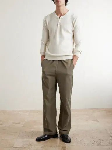 Remi Relief Straight-Leg Twill Trousers - Men | Thumbnail 2