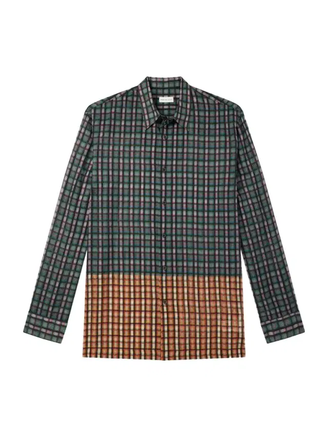 Dries Van Noten Paneled Checked Cotton-Voile Shirt - Men