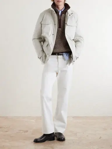 Kiton Suede-Trimmed Shell Field Jacket - Men | Thumbnail 2