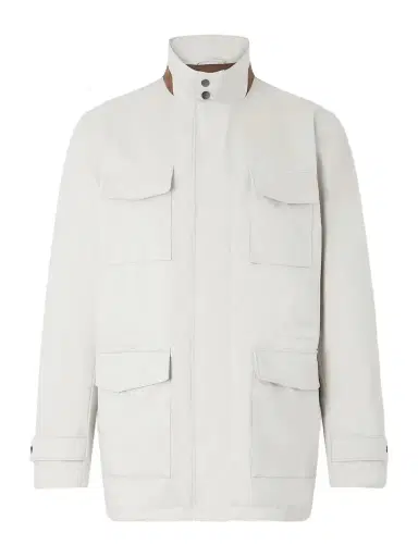 Kiton Suede-Trimmed Shell Field Jacket - Men | Thumbnail 1