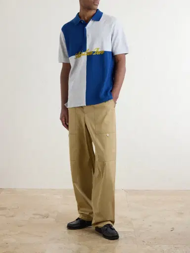 Aimé Leon Dore Logo-Embroidered Colour-Block Cotton-Piqué Polo Shirt - Men | Thumbnail 2