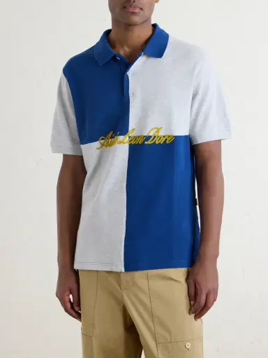 Aimé Leon Dore Logo-Embroidered Colour-Block Cotton-Piqué Polo Shirt - Men | Thumbnail 3