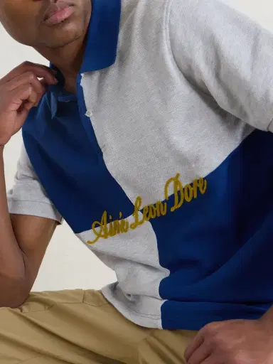 Aimé Leon Dore Logo-Embroidered Colour-Block Cotton-Piqué Polo Shirt - Men | Thumbnail 5