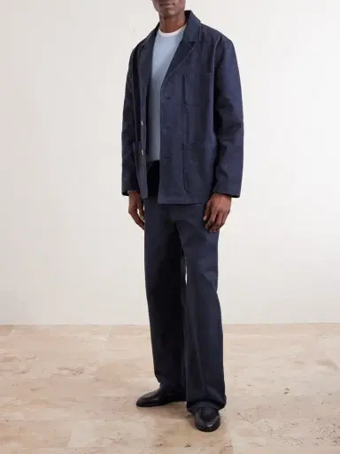 De Bonne Facture Gardian Wide-Leg Cotton-Twill Suit Trousers - Men | Thumbnail 2 De Bonne Facture Gardian Wide-Leg Cotton-Twill Suit Trousers - Men | Thumbnail 2