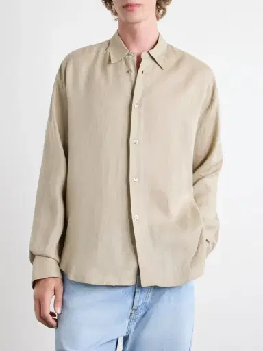 Studio Nicholson Rafe Linen Shirt - Men | Thumbnail 3 Studio Nicholson Rafe Linen Shirt - Men | Thumbnail 3