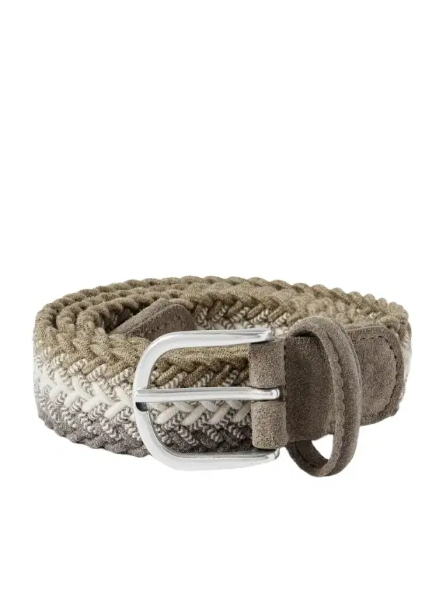 Anderson's Suede-Trimmed Woven Cord Belt - Men