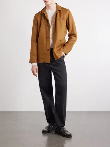 Anderson & Sheppard Linen Jacket - Men | Thumbnail 2 Anderson & Sheppard Linen Jacket - Men | Thumbnail 2