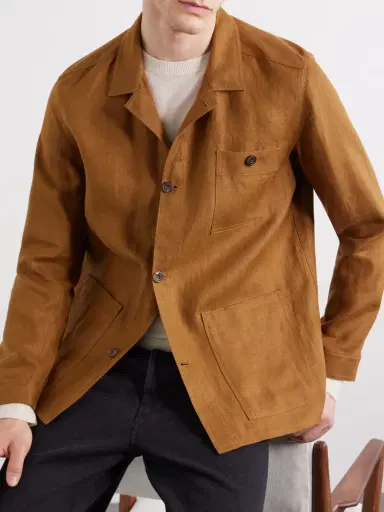 Anderson & Sheppard Linen Jacket - Men | Thumbnail 5 Anderson & Sheppard Linen Jacket - Men | Thumbnail 5