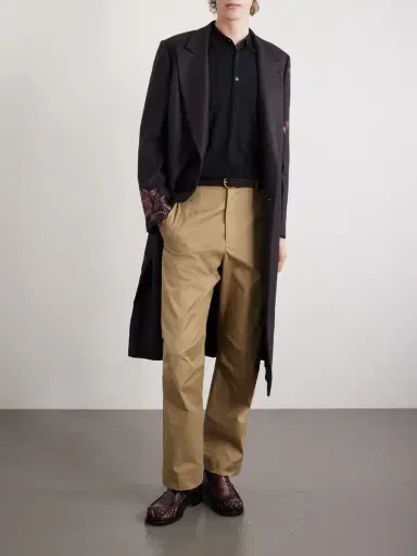 Dries Van Noten Merino Wool Polo Shirt - Men | Thumbnail 2