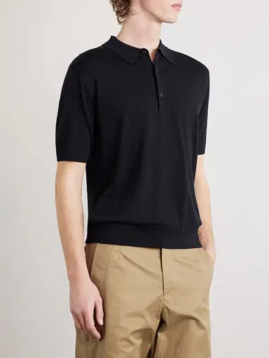 Dries Van Noten Merino Wool Polo Shirt - Men | Thumbnail 3
