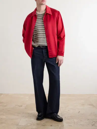 Aimé Leon Dore Striped Open-Knit Cotton-Blend Sweater - Men | Thumbnail 2 Aimé Leon Dore Striped Open-Knit Cotton-Blend Sweater - Men | Thumbnail 2