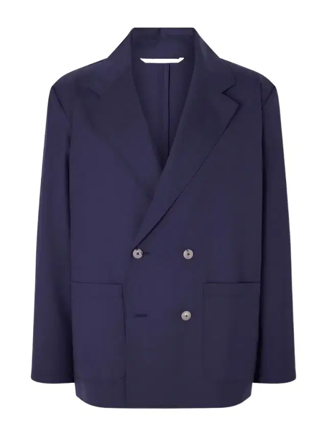 Double-Breasted Wool Suit Jacket - Men Double-Breasted Wool Suit Jacket - Men