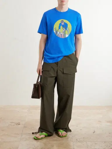 JW Anderson Wide-Leg Cotton-Blend Canvas Parachute Trousers - Men | Thumbnail 2