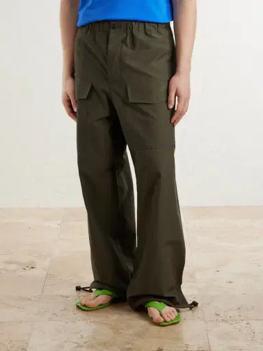 JW Anderson Wide-Leg Cotton-Blend Canvas Parachute Trousers - Men | Thumbnail 3