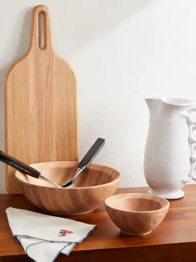 The Conran Shop Istria Set of Two Oak Snack Bowls - Men | Thumbnail 2